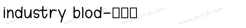 industry blod字体转换